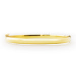 18K (750) Yellow Gold Unisex Two Tone Oval Shaped X Hinged Bangle