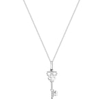 18K/ 750 White Gold 21st Birthday Key Pendant