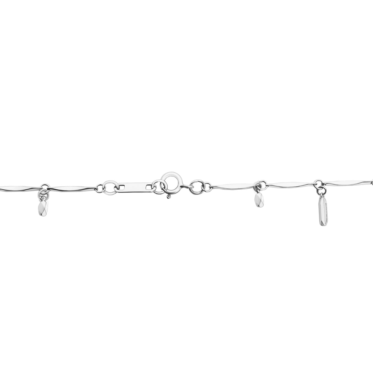 18K (750) White Gold Ladies/ Women Chandelier Charm Anklet