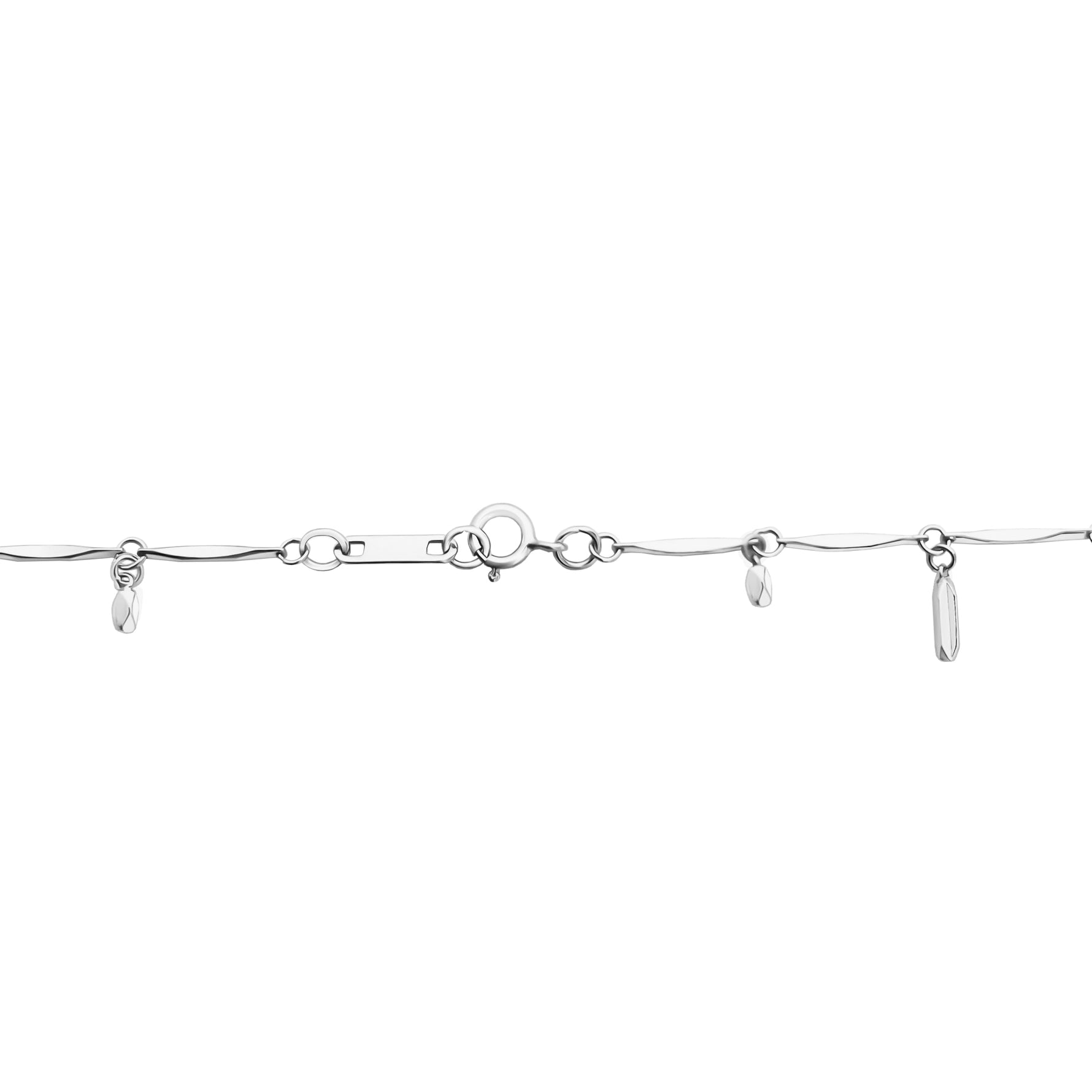 18K (750) White Gold Ladies/ Women Chandelier Charm Anklet