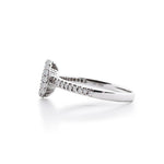 18K (750) White Gold Ladies/ Women Diamond Halo Ring
