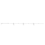 18K (750) White Gold Ladies/ Women Double C Charm Anklet