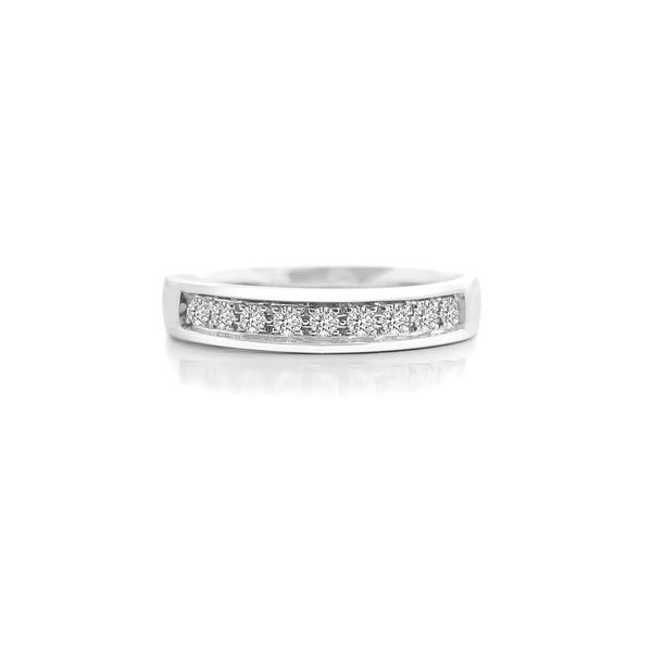 18K/750 White Gold Half Eternity Diamond Ring