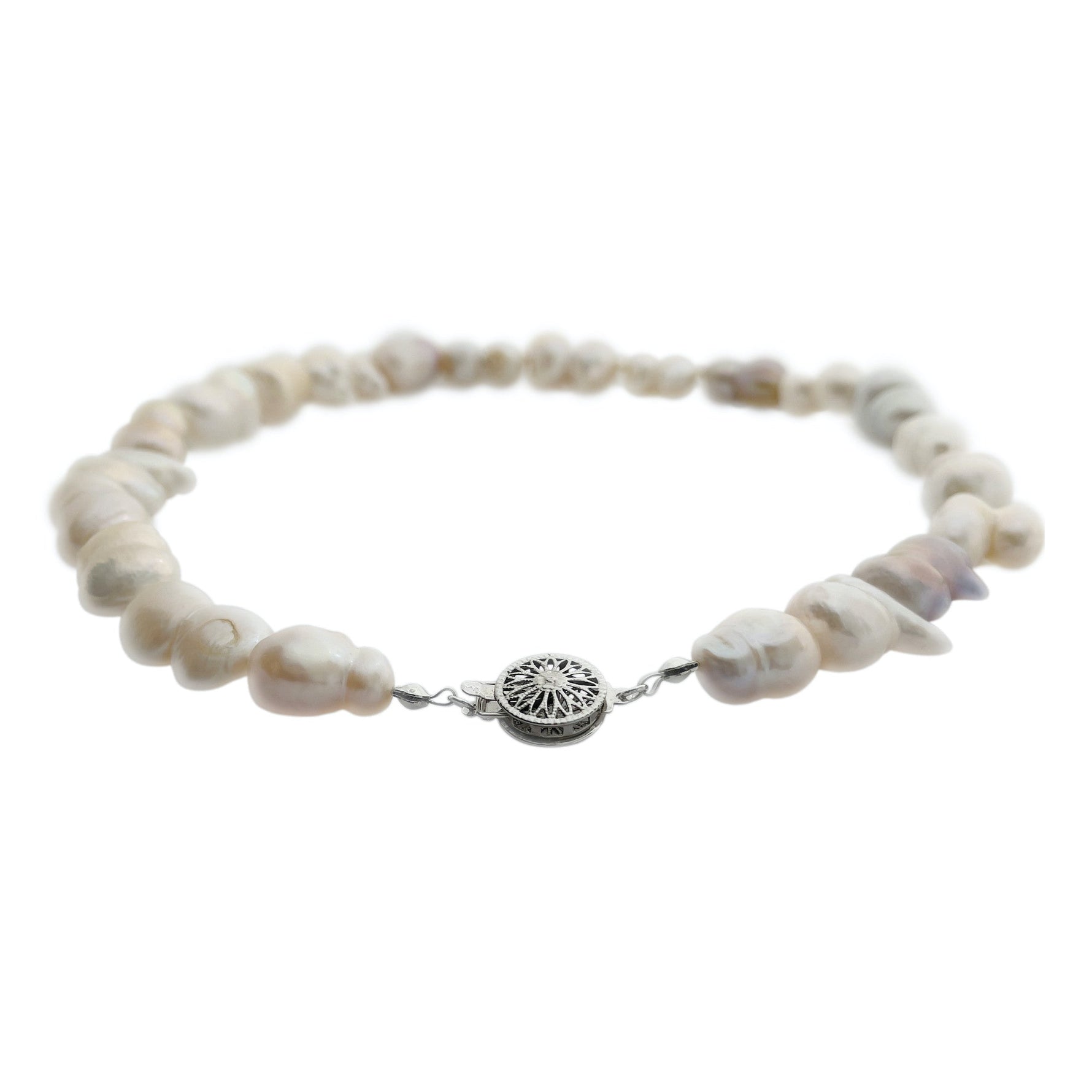 Fancy Lavender Natural Baroque Pearl Necklace