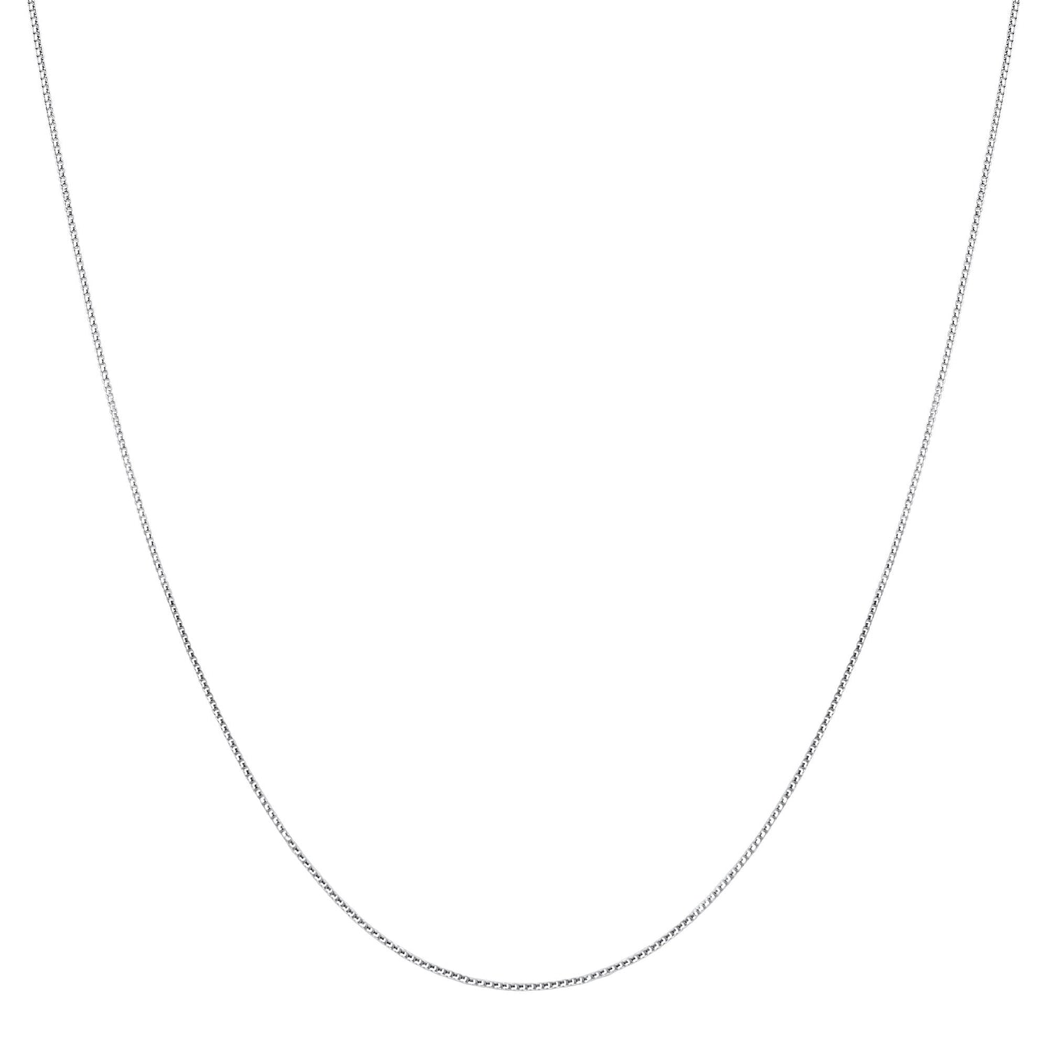 925 Sterling Silver Adjustable Round Box Needle End Necklace