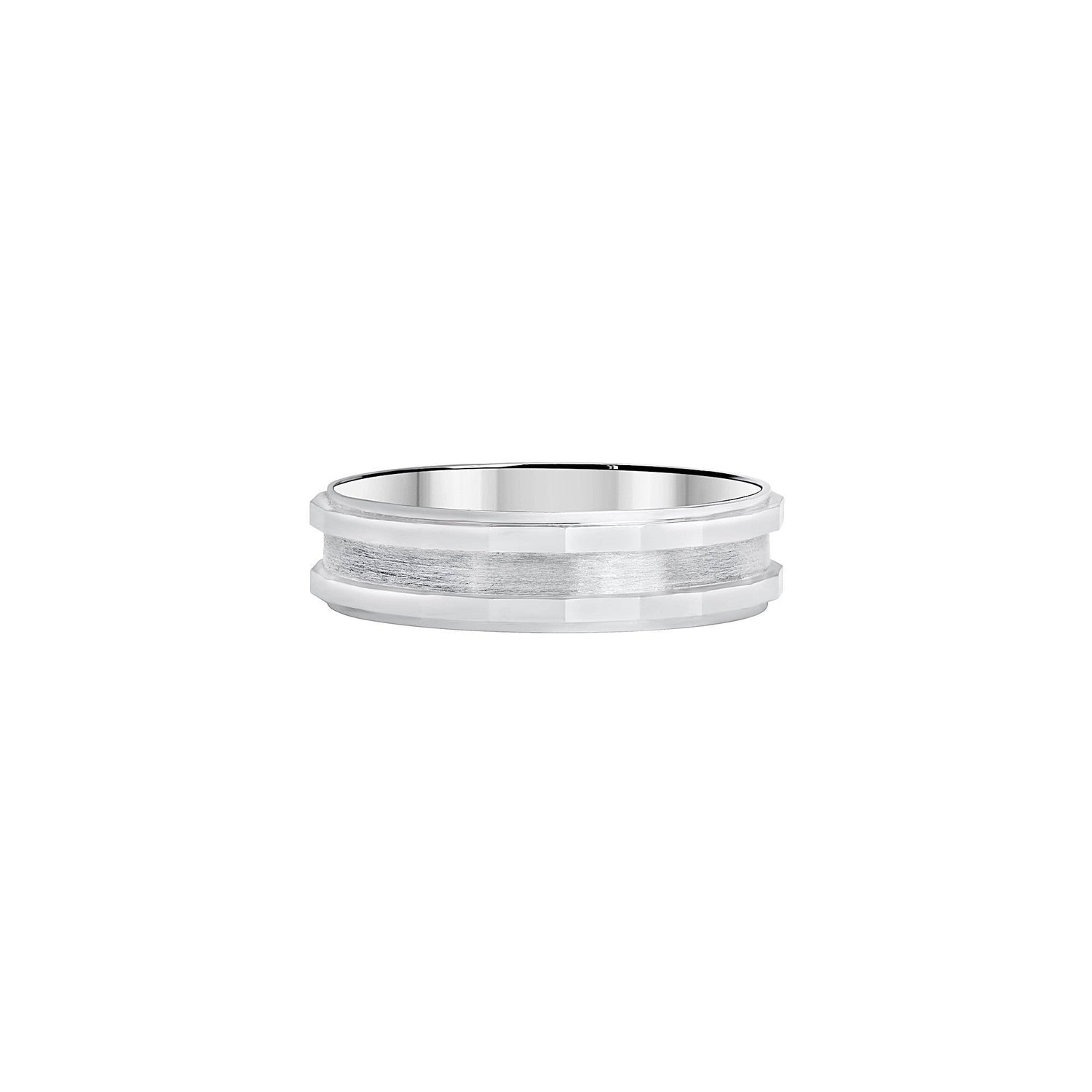 9K/375 White Gold Angled Ring