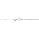 18K/ 750 White Gold Bar Link Necklace