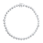 21K/ 850 Gold Diamond Bezel Set Tennis Bracelet