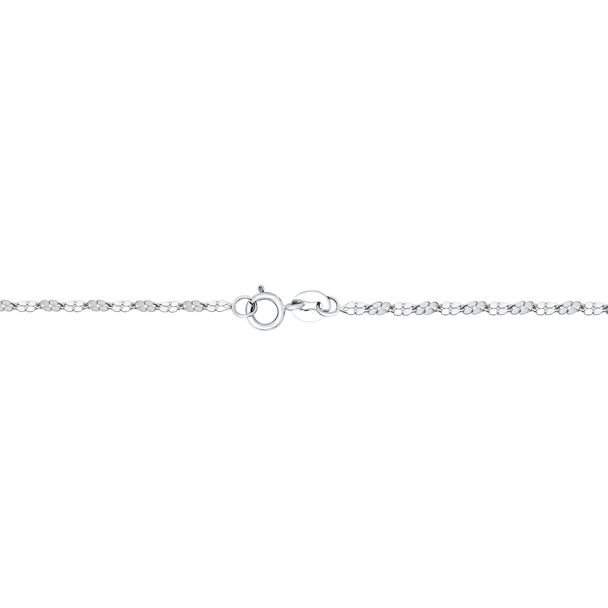 18K/ 750 White Gold Shimmer Mirror Necklace