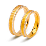 22K (916) Unisex Yellow Gold Two Tone Ring