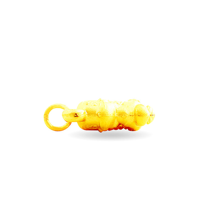 24K (999) Yellow Gold Happy & Prosperous Mouse Pendant