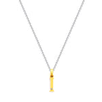 9K (375) Yellow Gold Ladies/ Women Letter I Diamond Pendant
