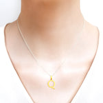 9K (375) Yellow Gold Ladies/ Women Letter Q Diamond Pendant