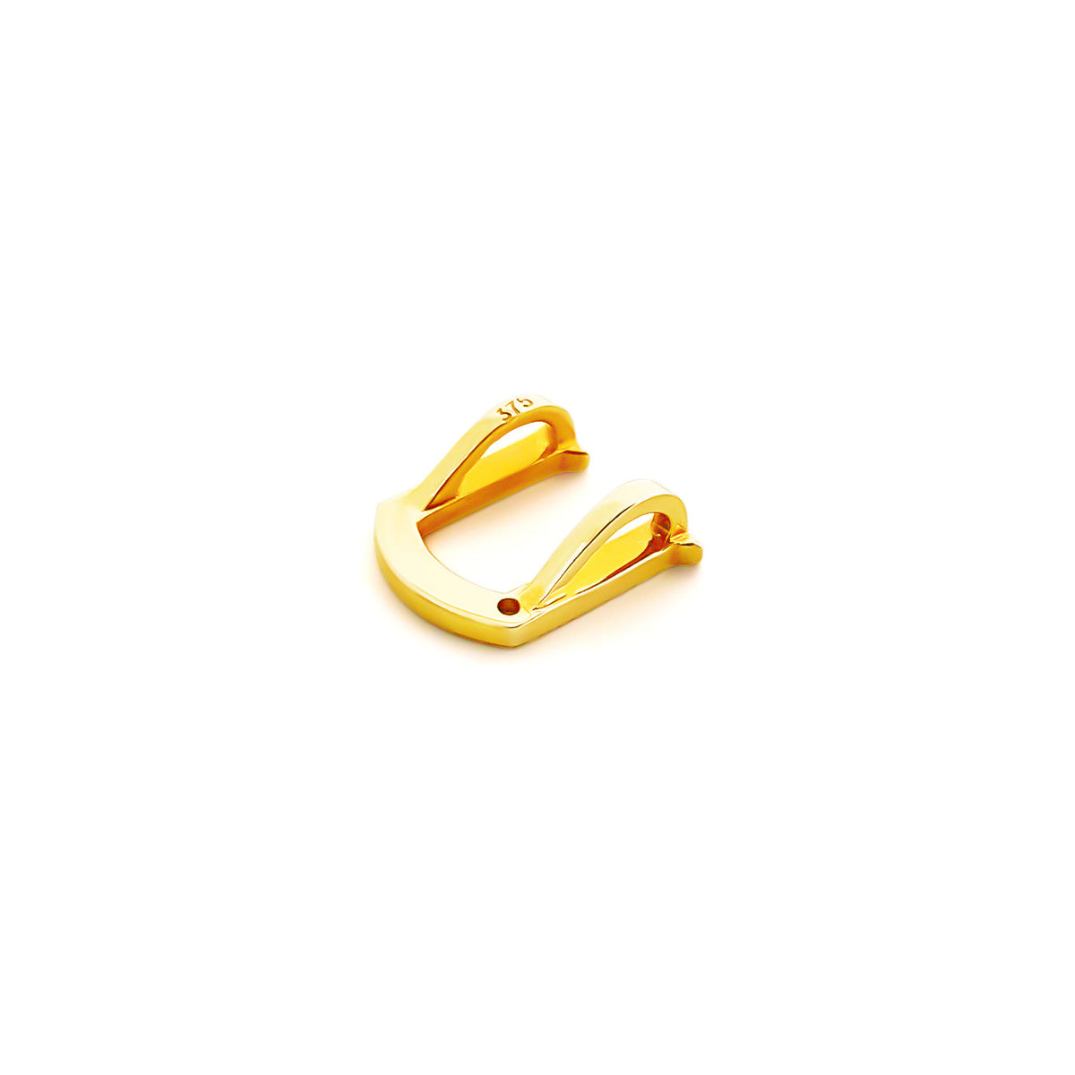 9K (375) Yellow Gold Ladies/ Women Letter U Diamond Pendant