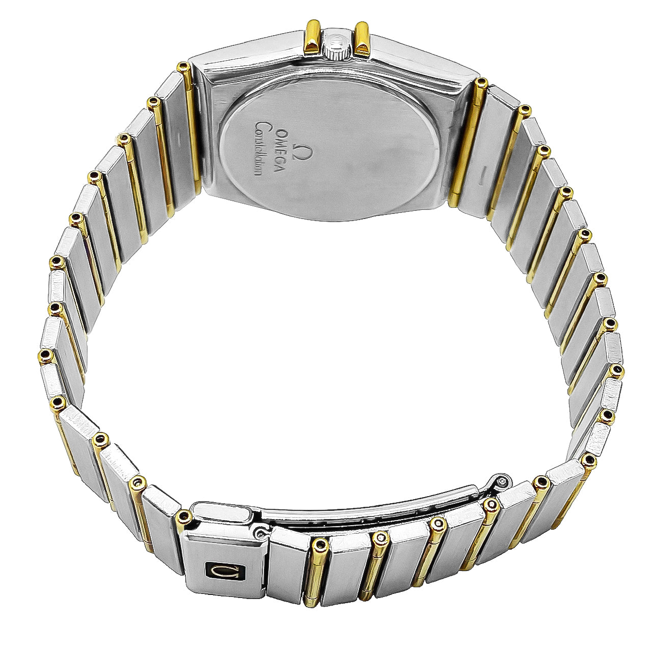 Pre-Owned Omega Constellation Manhattan Day Date Half Gold Watch