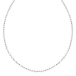 18K/ 750 White Gold Mix Beads Necklace