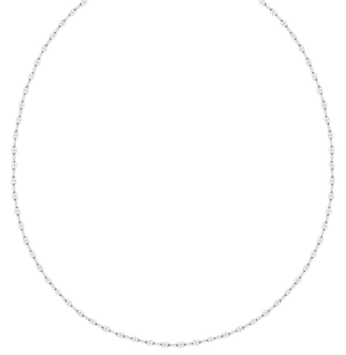 18K/ 750 White Gold Shimmer Mirror Necklace