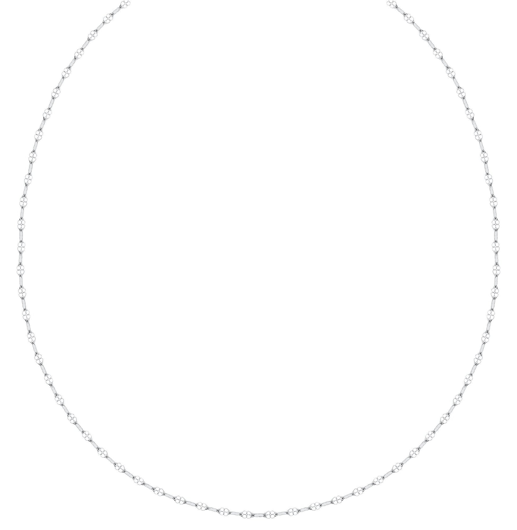 18K/ 750 White Gold Shimmer Mirror Necklace
