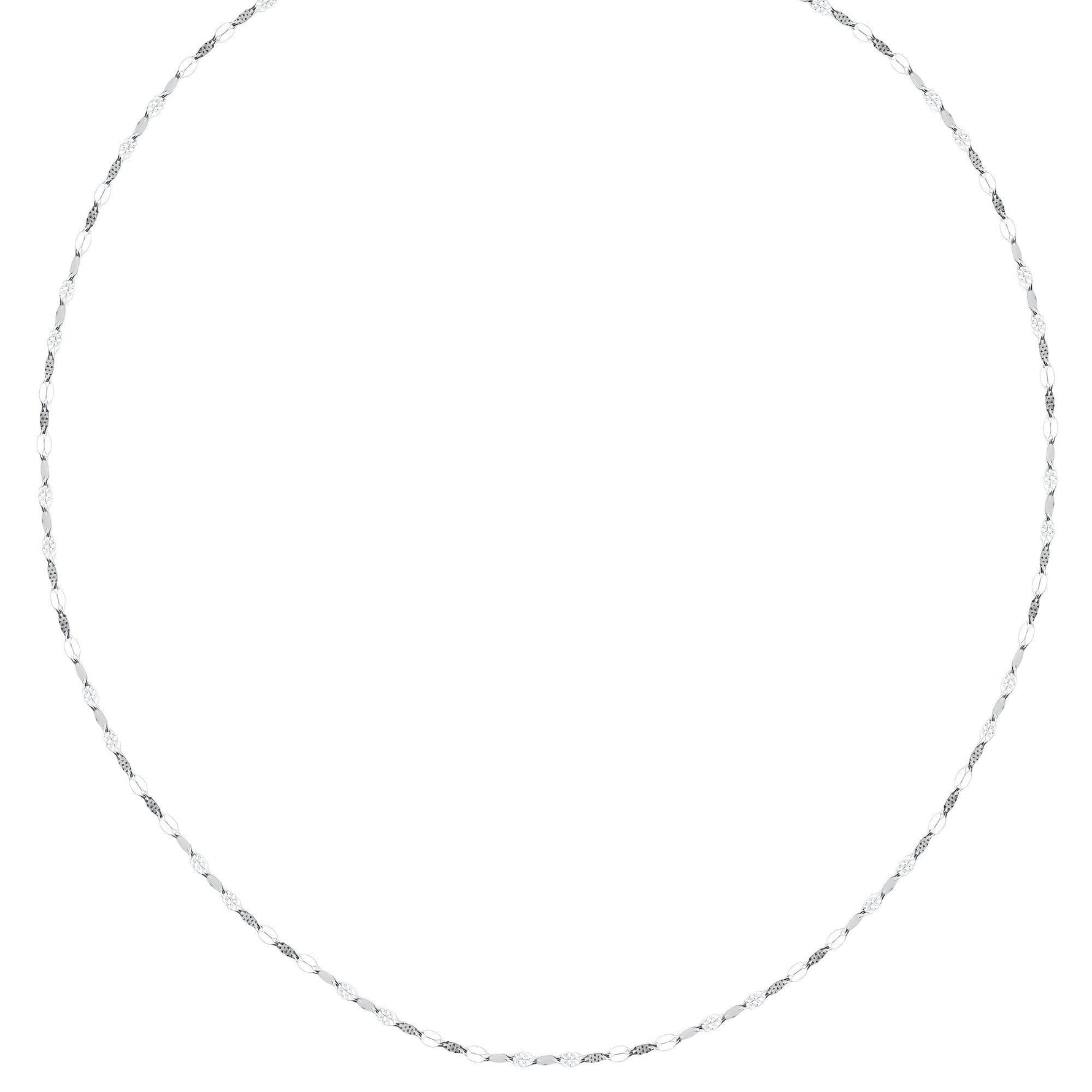 18K/ 750 White Gold Sparkle Mirror Necklace