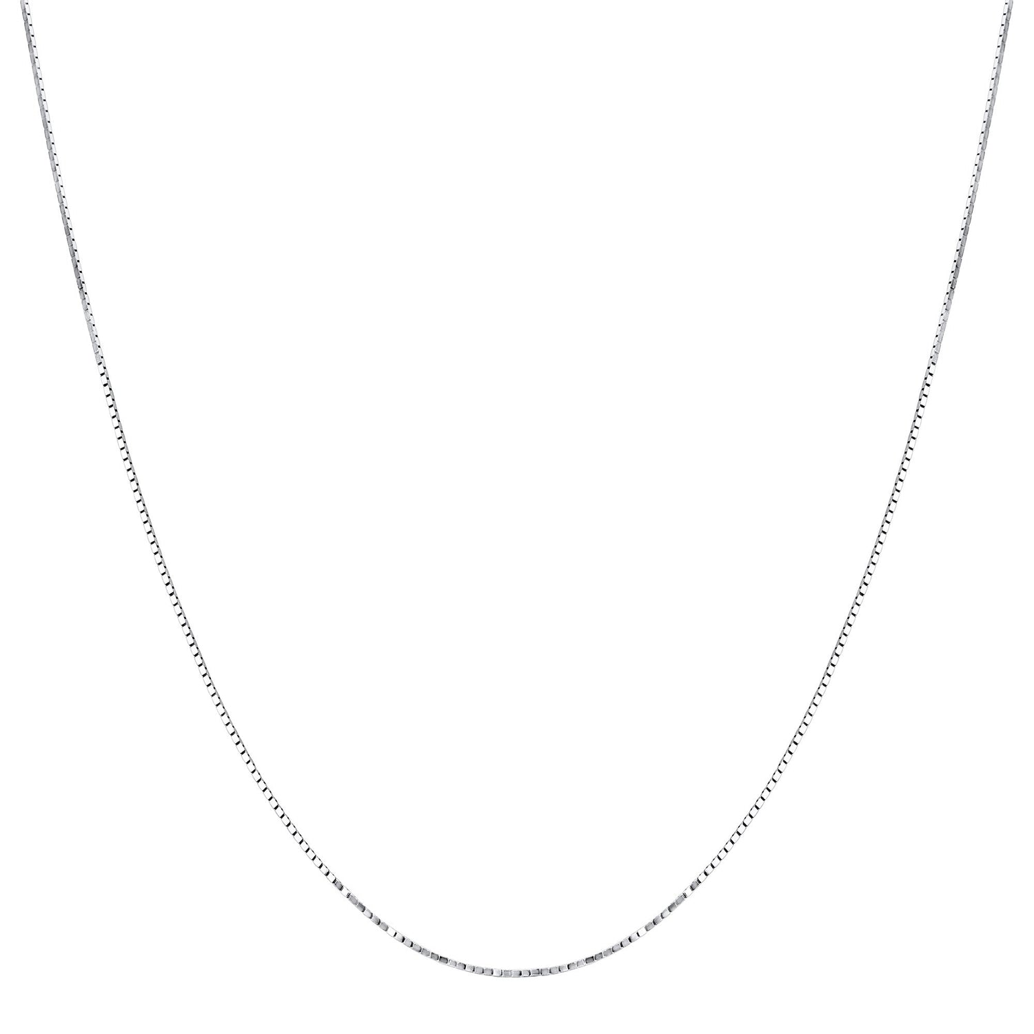 18K/750 White Gold Box Necklace