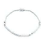 18K/ 750 White Gold Infinity Diamond Bracelet